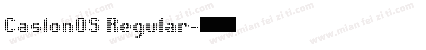 CaslonOS Regular字体转换